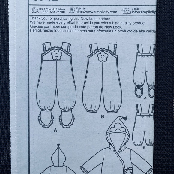 New Look Baby 6742 sewing pattern brand new - Picture 5 of 6